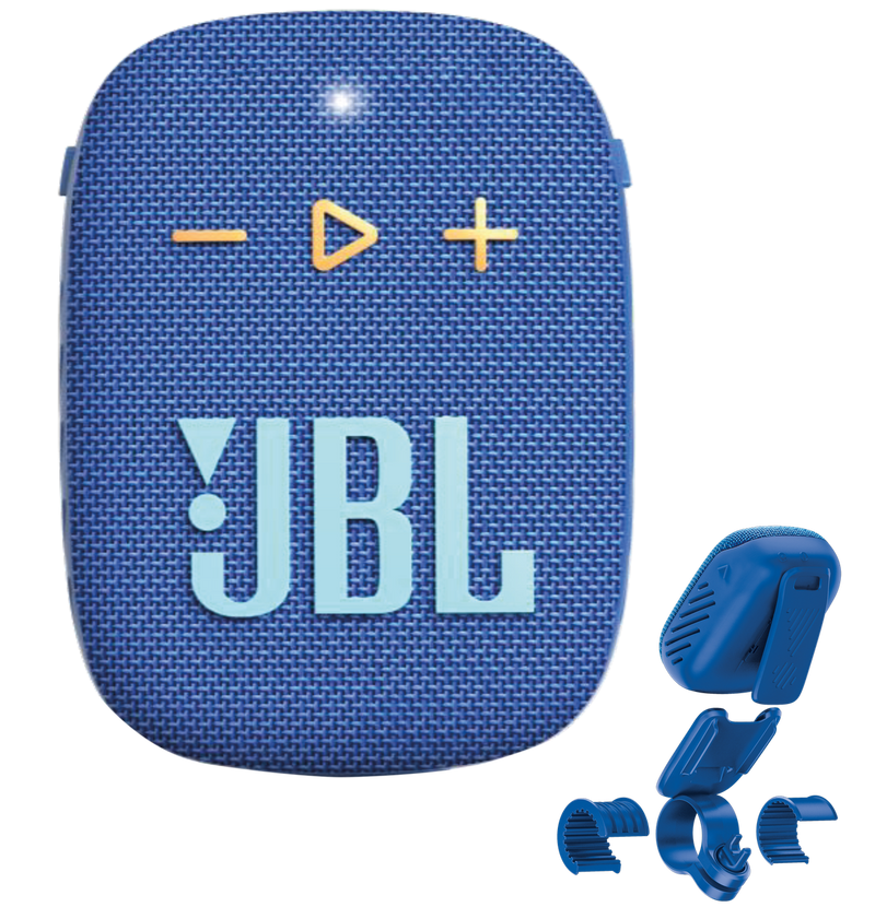JBL Wind 3S - Slim Handlebar Bluetooth Cycling Speaker - Blue