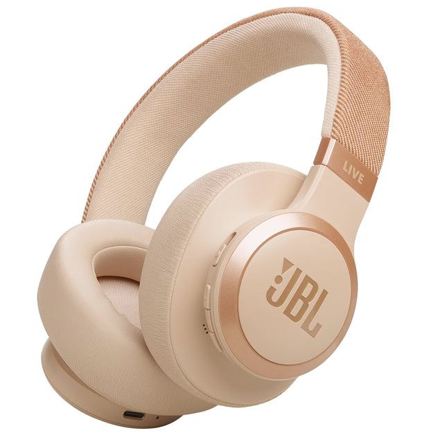 JBL Live 770NC Wireless Bluetooth Over-Ear Noise Cancelling Headphones - Sandstone