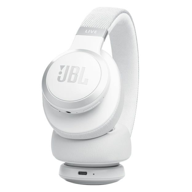 JBL Live 770NC Wireless Bluetooth Over-Ear Noise Cancelling Headphones - White
