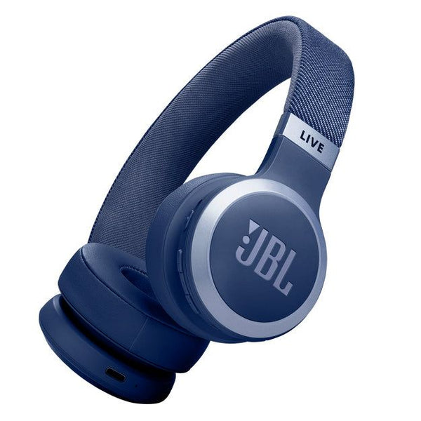 JBL Live 670NC Wireless Bluetooth On-Ear Noise Cancelling Headphones - Blue