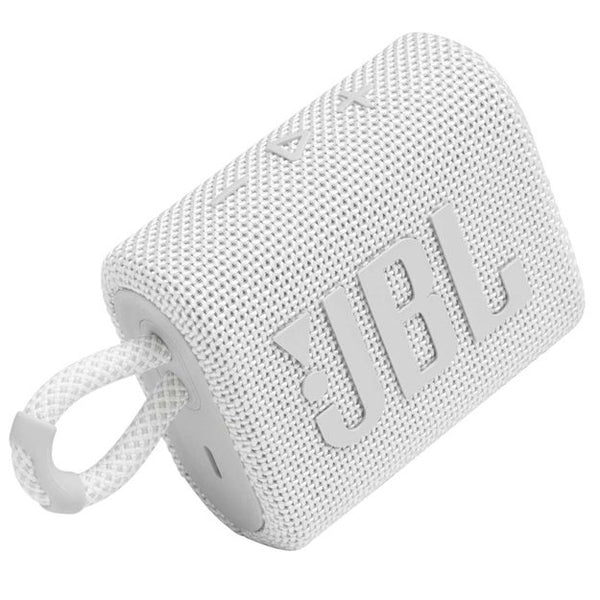 JBL Go 3 Waterproof Portable Bluetooth Speaker - White