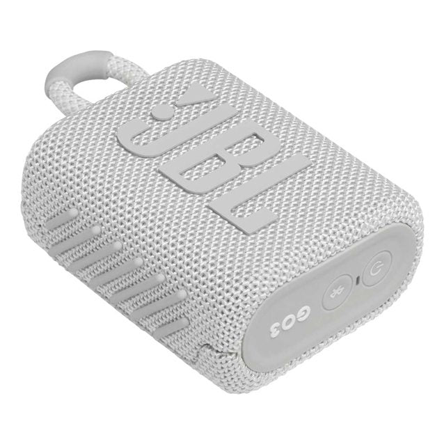 JBL Go 3 Waterproof Portable Bluetooth Speaker - White